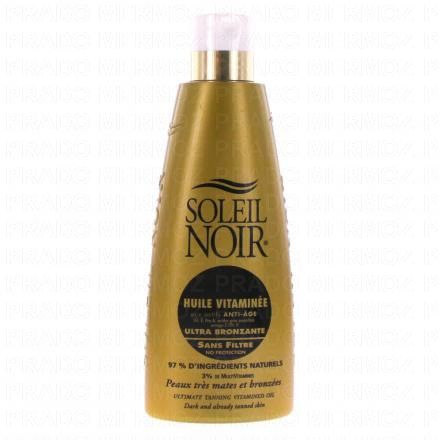 SOLEIL NOIR Huile vitamin&eacute;e ultra-bronzante sans filtre flacon 150ml