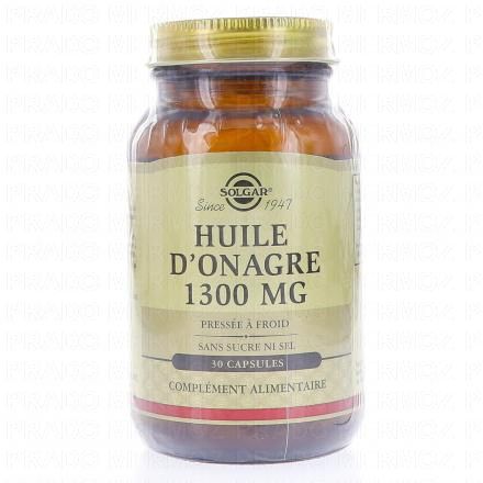 SOLGAR Huile d'onagre 1300mg 30 g&eacute;lules