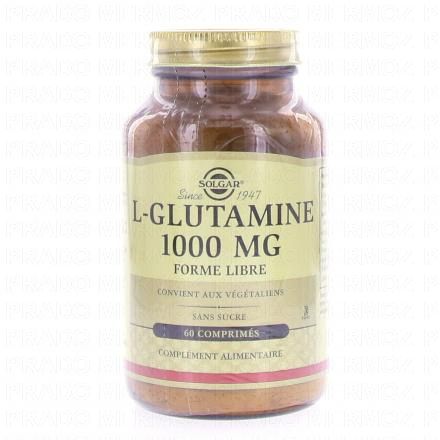 SOLGAR L-Glutamine 1000 mg Forme Libre 60 Comprimés