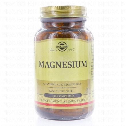 SOLGAR Magn&eacute;sium bisglycinate flacon 100 comprim&eacute;s
