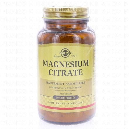 SOLGAR Magnesium citrate x 60 comprim&eacute;s