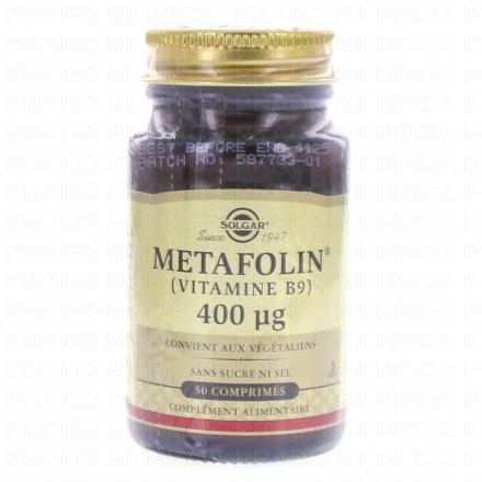 SOLGAR Metafolin (Vitamine B9) 400&micro;g 50 comprim&eacute;s