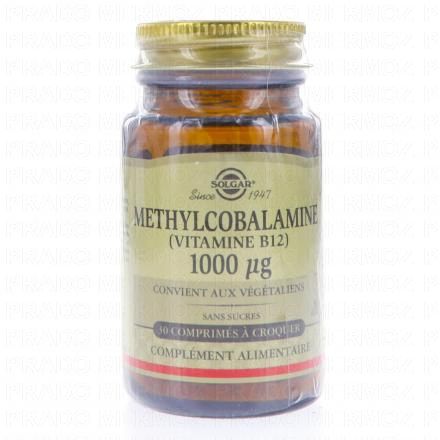 SOLGAR Methylcobalamine (Vitamine B12) 1000&micro;g 30 comprim&eacute;s