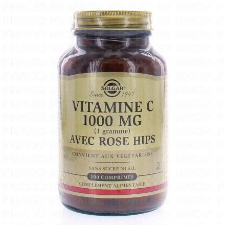 SOLGAR VItamine C 1000 avec rose hips x100 comprim&eacute;s