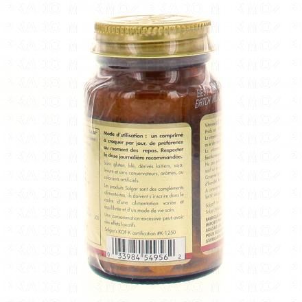 SOLGAR Vitamine D3 1000 UI (25µg) 100 comprimés à croquer