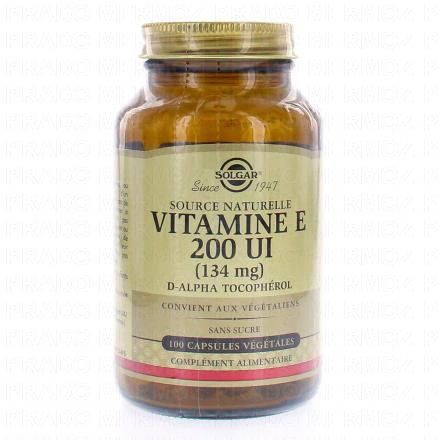 SOLGAR Vitamine E E 200UI 134mg x100 capsules