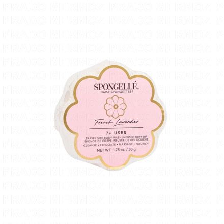 SPONGELLE Daisy Spongette - Eponge de corps infusée de gel douche French lavender 50g
