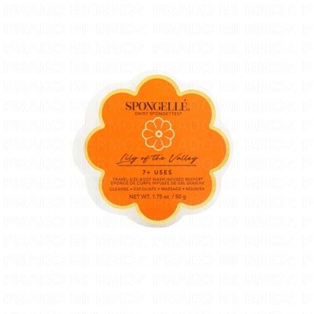 SPONGELLE Daisy Spongette - Eponge de corps infusée de gel douche Lily of the valley 50g