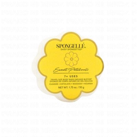 SPONGELLE Daisy Spongette - Eponge de corps infusée de gel douche Sweet Patchouli 50g