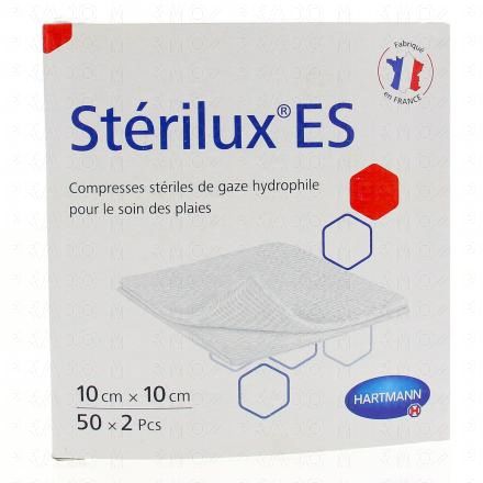 STERILUX ES Compresse de gaze stérile 10cm x 10cm (boîte de 50)