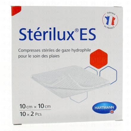 STERILUX ES Compresse de gaze stérile 10cm x 10cm (boîte de 10)