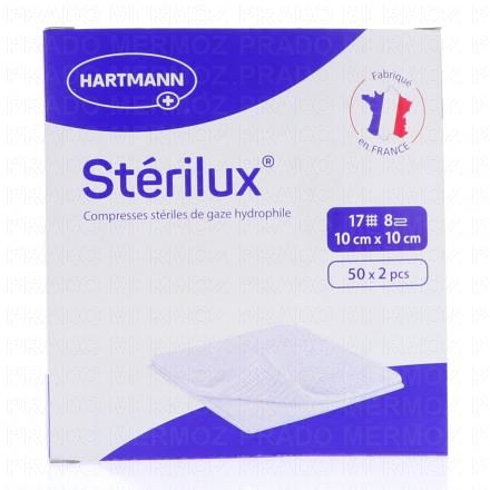 STERILUX ES Compresse de gaze stérile 10cm x 10cm (boîte de 50)