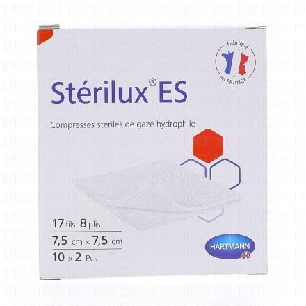STERILUX ES Compresse de gaze stérile 7,5cm x 7,5cm (boite de 10)