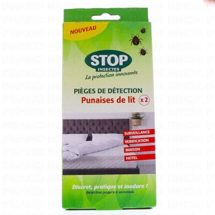 STOP INSECTES Pi&egrave;ges de d&eacute;tection Punaises de lit x2