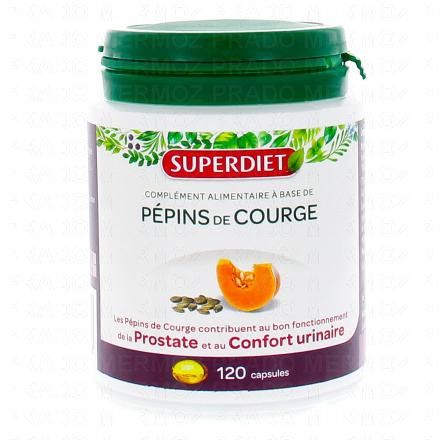 SUPERDIET huile de p&eacute;pin de courge 120 capsules