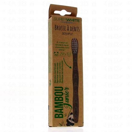 SUPER WHITE Brosse &agrave; dents bambou junior souple