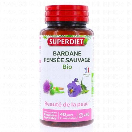 SUPERDIET Bardane Pens&eacute;e Sauvage Bio x80 comprim&eacute;s