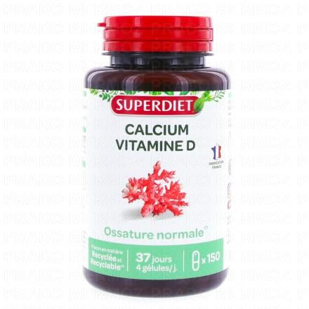 SUPERDIET Calcium et Vitamine D 150 g&eacute;lules
