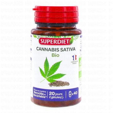 SUPERDIET Cannabis Sativa Bio 40 g&eacute;lules