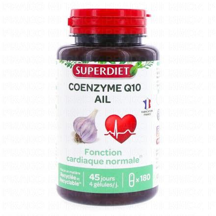 SUPERDIET Coenzyme Q10 Ail 180 g&eacute;lules