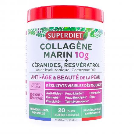SUPERDIET Collag&egrave;ne Marin 10g + C&eacute;ramides, Resv&eacute;ratrol 210g