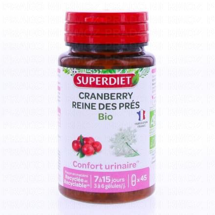 SUPERDIET Cranberry et Reines des Pr&egrave;s Bio 45 g&eacute;lules