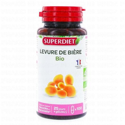 SUPERDIET Levure de Bi&egrave;re Bio 100 g&eacute;lules