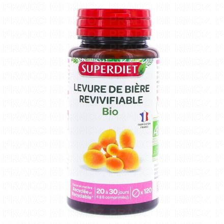 SUPERDIET Levure de Bi&egrave;re Revivifiable Bio 120 comprim&eacute;s