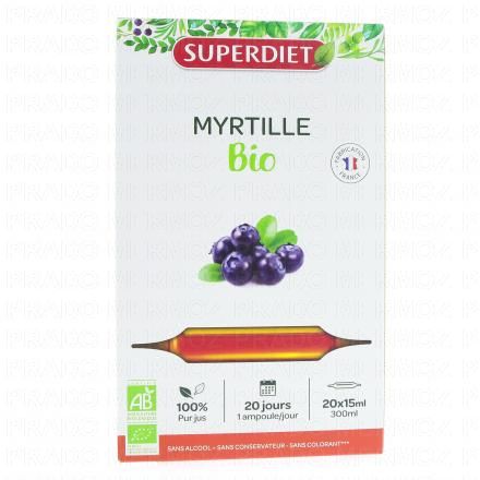 SUPERDIET Myrtille bio 20 ampoules