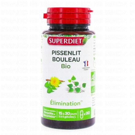 SUPERDIET Pissenlit Bouleau Bio 90 g&eacute;lules
