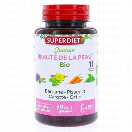 SUPERDIET Quatuor Beaut&eacute; de la Peau Bio x150 g&eacute;lules