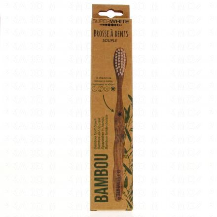 SUPERWHITE brosse &agrave; dents souple bambou