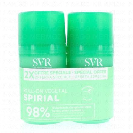 SVR Spirial V&eacute;g&eacute;tal D&eacute;odorant roll-on 50 ml x 2