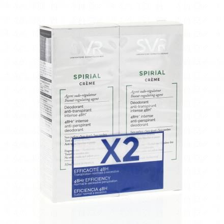 SVR Spirial déodorant anti-transpirant crème (lot de 2 x 50ml)