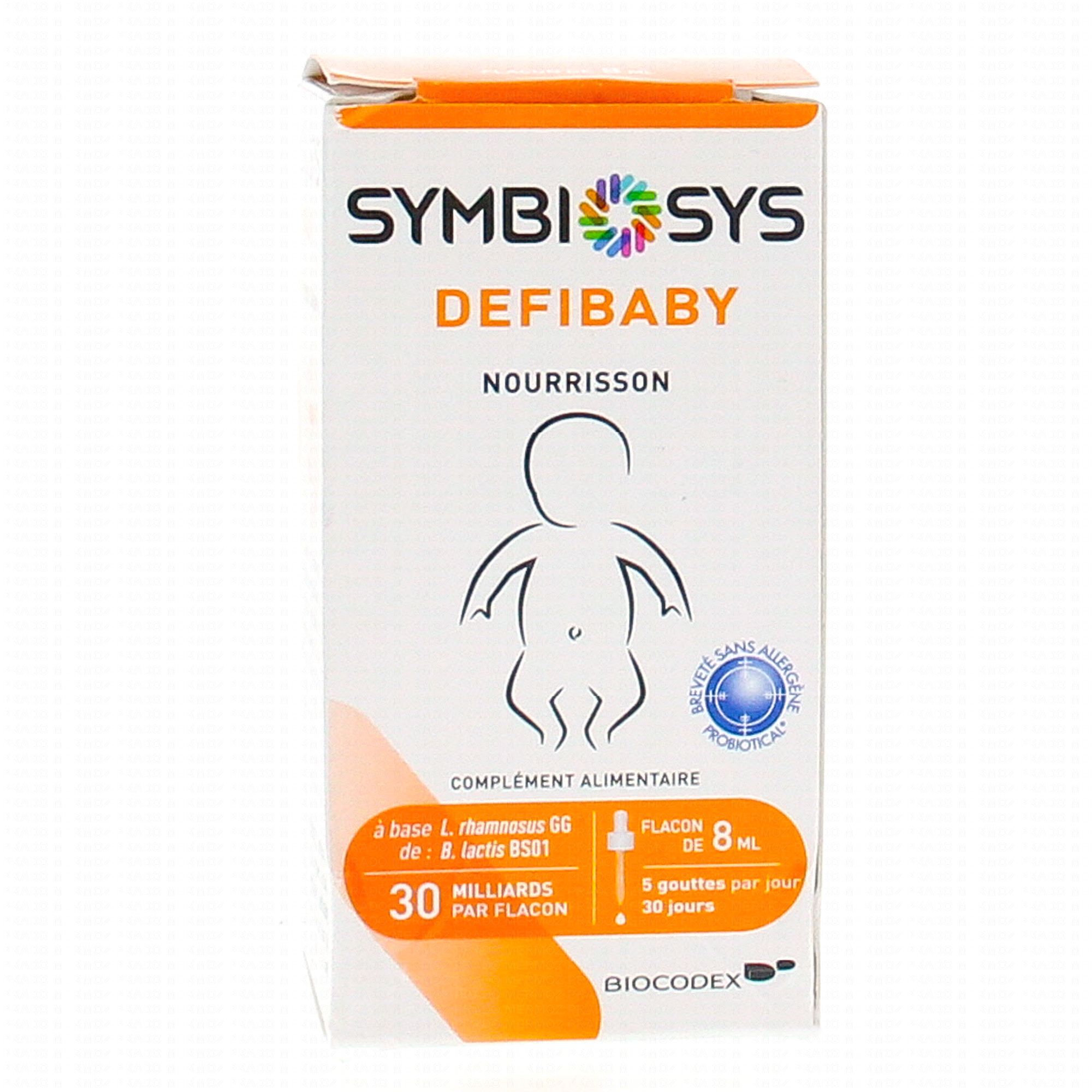 SYMBIOSYS DEFIBABY pour bébé Flacon probiotique en vente en pharmacie