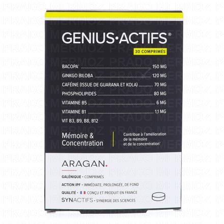 ARAGAN Synactifs - Genius Actifs 30 comprimés