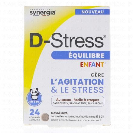 SYNERGIA D-Stress Enfant - &Eacute;quilibre x24 Comprim&eacute;s &agrave; Croquer