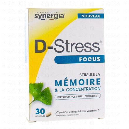 SYNERGIA D'Stress Focus m&eacute;moire et concentration x30 comprim&eacute;s