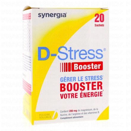 SYNERGIA D-Stress Booster Énergie Physique et Mentale boîte de 20 sachets