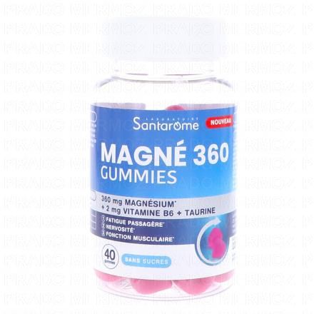 Santarome Magn&eacute;sium 360 mg D&eacute;tente Sans sucres x40 Gummies