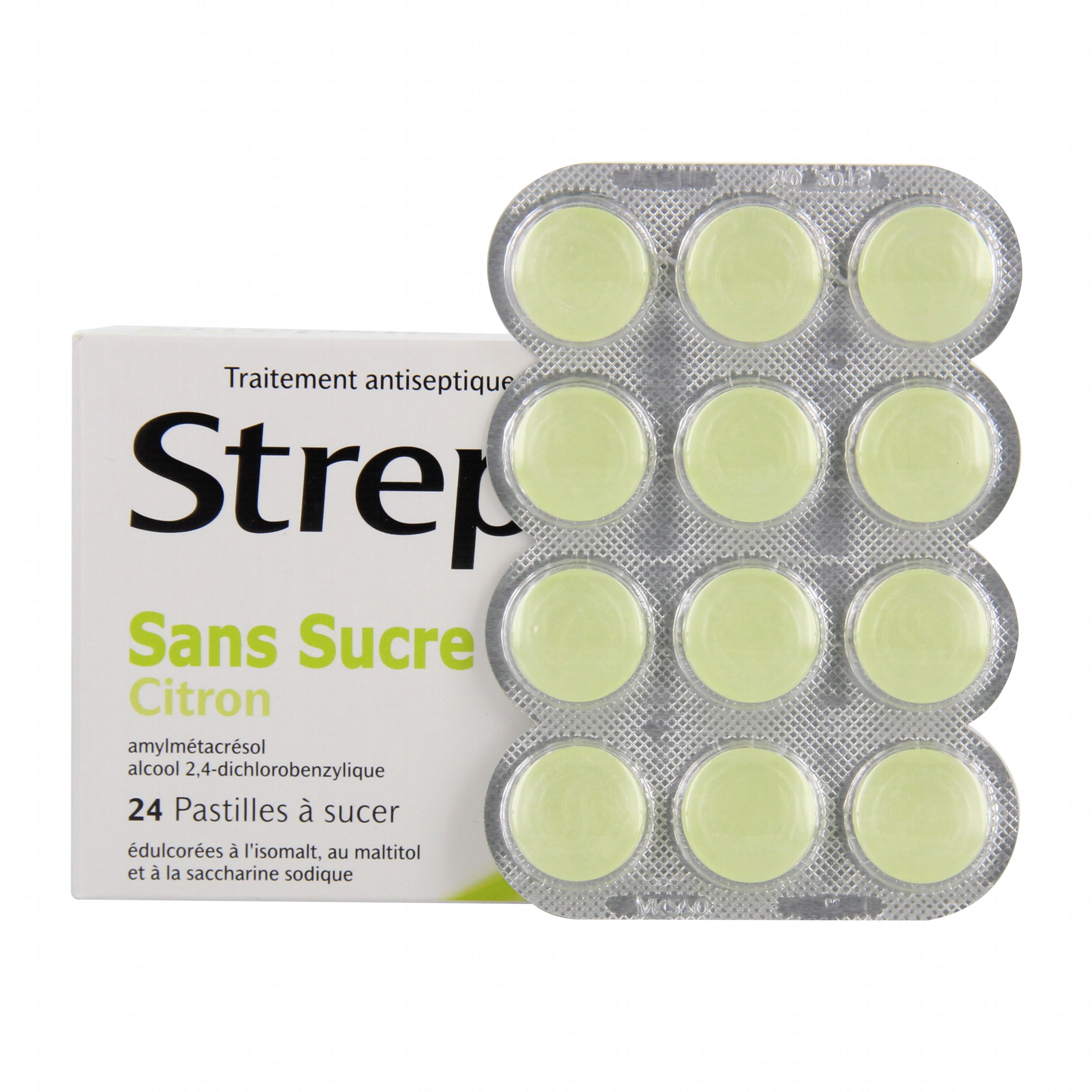 Strepsils Citron Sans Sucre Pastilles