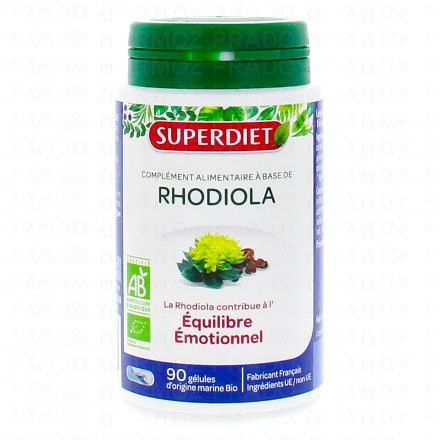 SUPERDIET Rhodiola bio &eacute;quilibre &eacute;motionnel et physique bo&icirc;te 90 g&eacute;lules