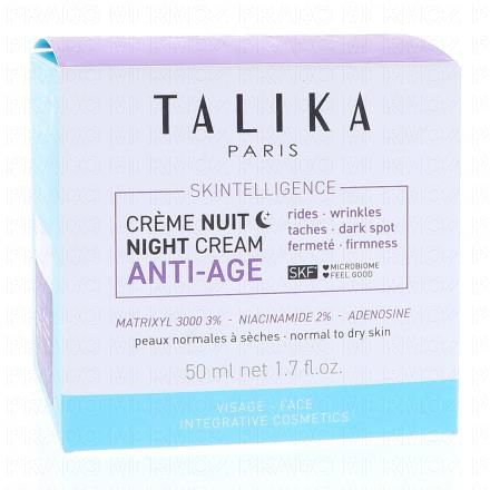 TALIKA Skintelligence Anti-Age Cr&egrave;me de nuit r&eacute;g&eacute;n&eacute;rante 50ml