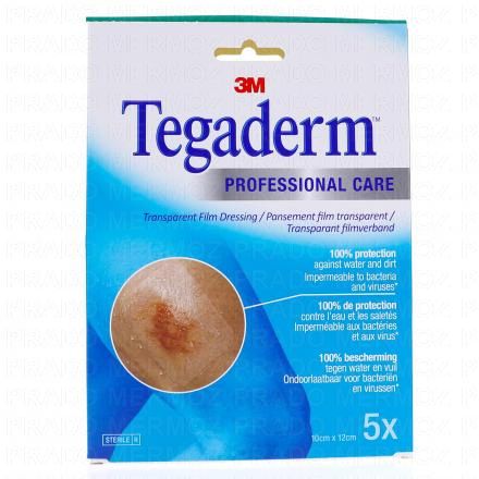3M Tegaderm Pansement transparent 10cm x 12cm (boite de 5 - 10cm x 12cm)