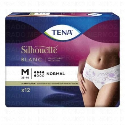 TENA Silhouette Sous-v&ecirc;tement fuites urinaire Normal (blanc - taille m x12 unit&eacute;s)