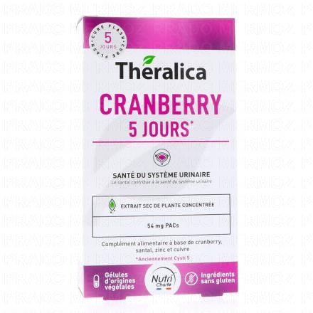 THERALICA Cranberry 5 jours syst&egrave;me urinaire x15 g&eacute;lules