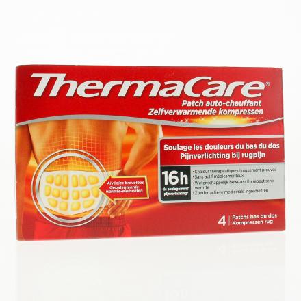 THERMACARE Patch auto-chauffant bas du dos (patch chauffants x4)