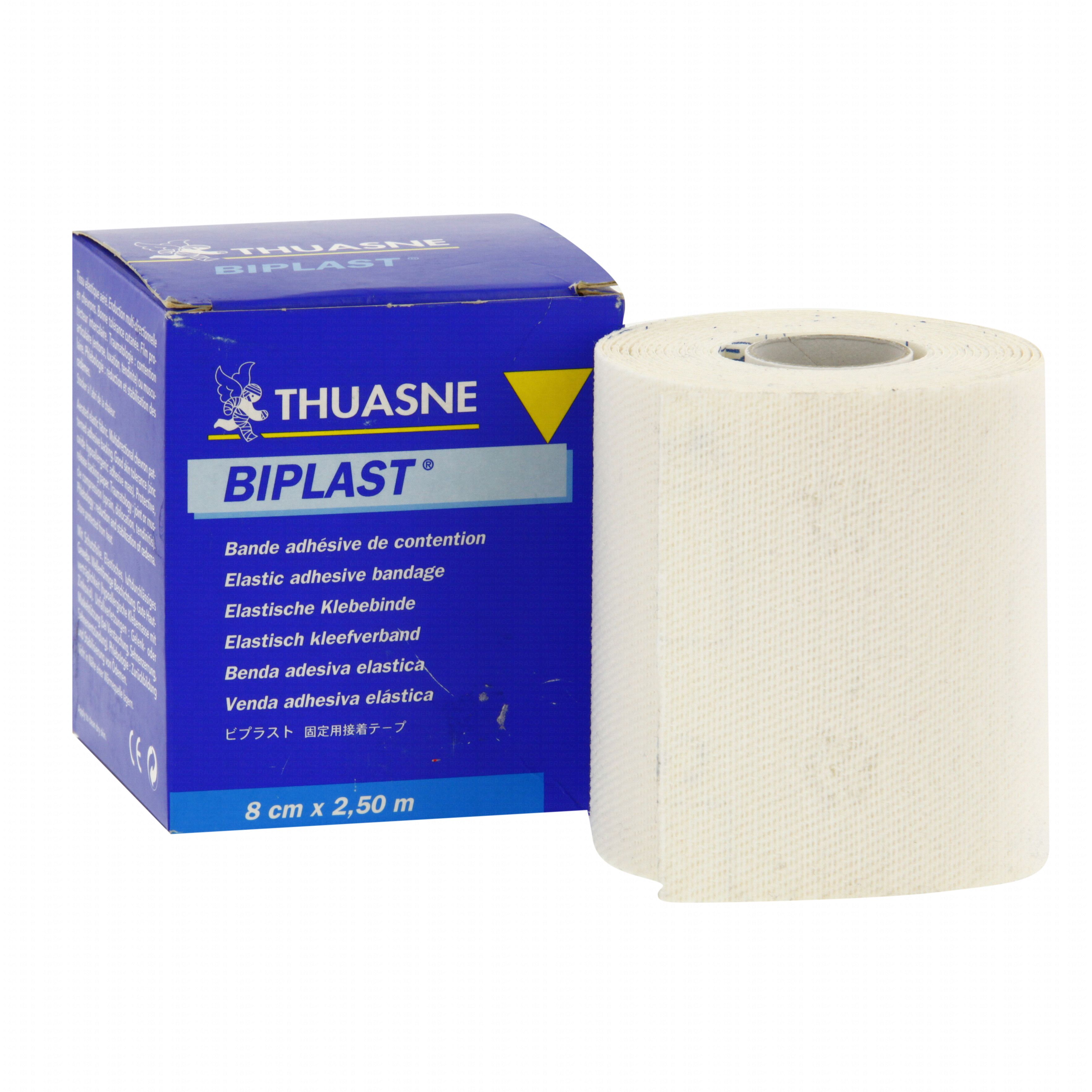 THUASNE Biplast bande adhésive blanche 8cm x 2,5m THUASNE Biplast bande adhésive blanche 8cm x 2,5m