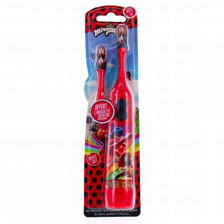 TINOKOU Brosse à dents électrique+ 1 brossette rotative offerte (miraculous)