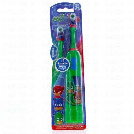 TINOKOU Brosse à dents électrique+ 1 brossette rotative offerte (pyjamasques)